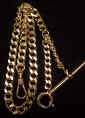 Pocket Watch Chain with T-Bar Gold