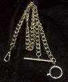 Pocket Watch Chains with T-Bar Silver