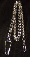 Pocket Watch Chain in Silver Over the Belt Hook
