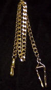 Pocket Watch Chain in Gold Over the Belt Hook