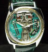 Accutron Spaceview Asymmetric Style with 14K Gold Bezel Ring
