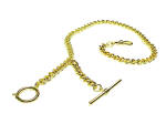 Pocket Watch Chain - 14K Yellow Gold over Stainless Steel 14 inches